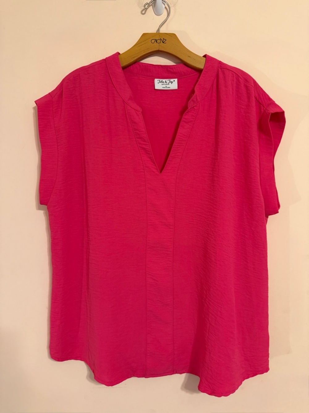 Pink Placket Top - Picture 2 of 5